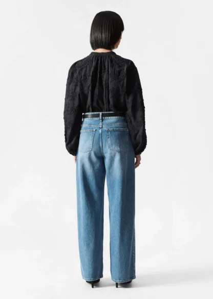 Voluminous Floral-Appliqué Blouse | & Other Stories Clearance