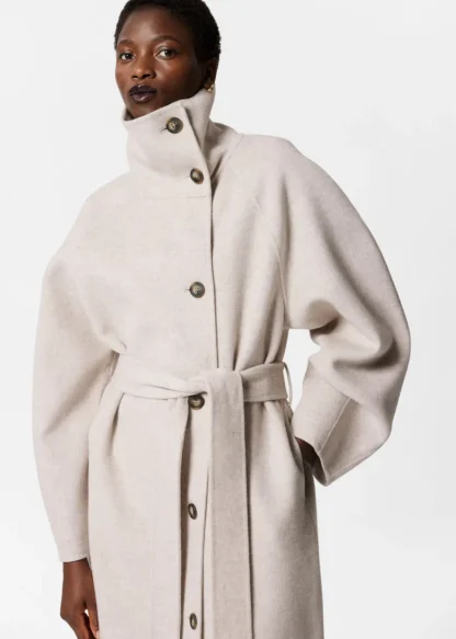 Wool-Blend Funnel-Collar Coat | & Other Stories New