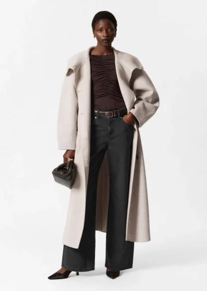 Wool-Blend Funnel-Collar Coat | & Other Stories New