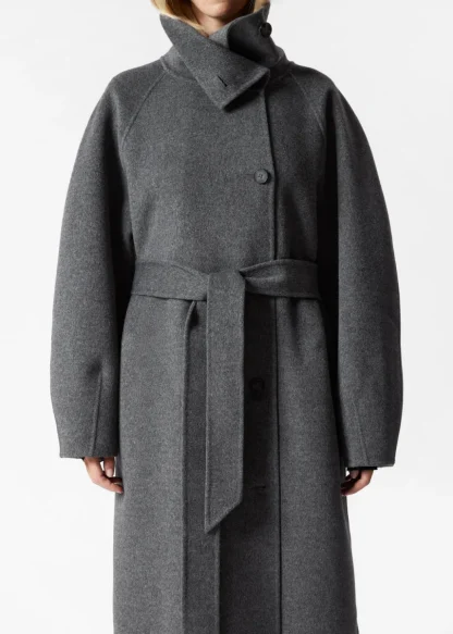 Wool-Blend Funnel-Collar Coat | & Other Stories New