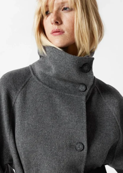 Wool-Blend Funnel-Collar Coat | & Other Stories New