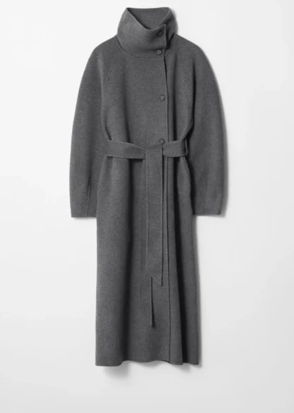 Wool-Blend Funnel-Collar Coat | & Other Stories New