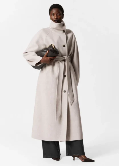 Wool-Blend Funnel-Collar Coat | & Other Stories New